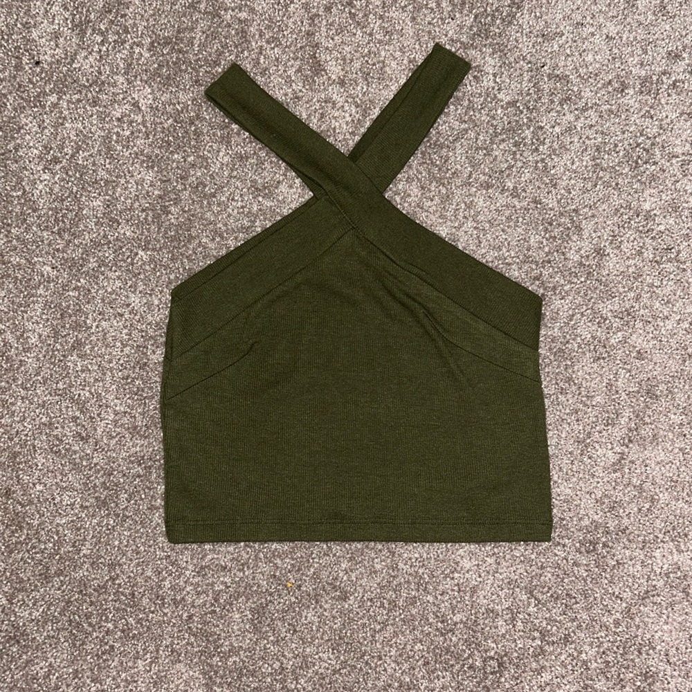 Olive Green Women's Halter Top